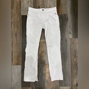 THEORY SPLIT HEM SKINNY FRESH DENIM optic white size 26